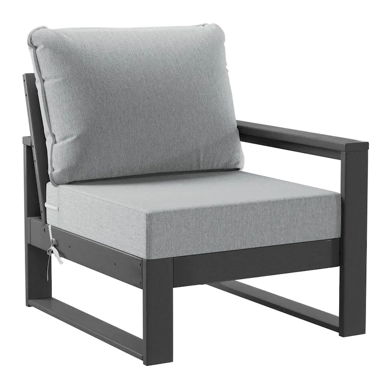 Polytrends Endless Patio 5-Piece Deep Seating Set with Ottoman with Gray Frame