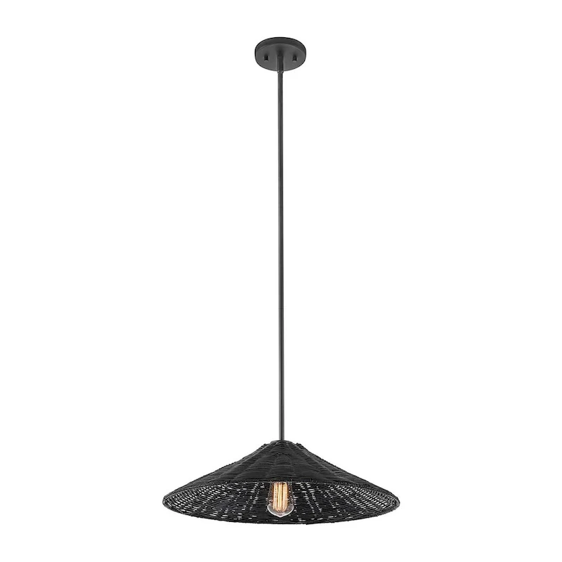 Trade Winds Lighting 1-Light Wicker Pendant