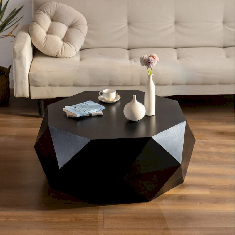 Three-dimensional Embossed Pattern Design American Retro Style Coffee Table