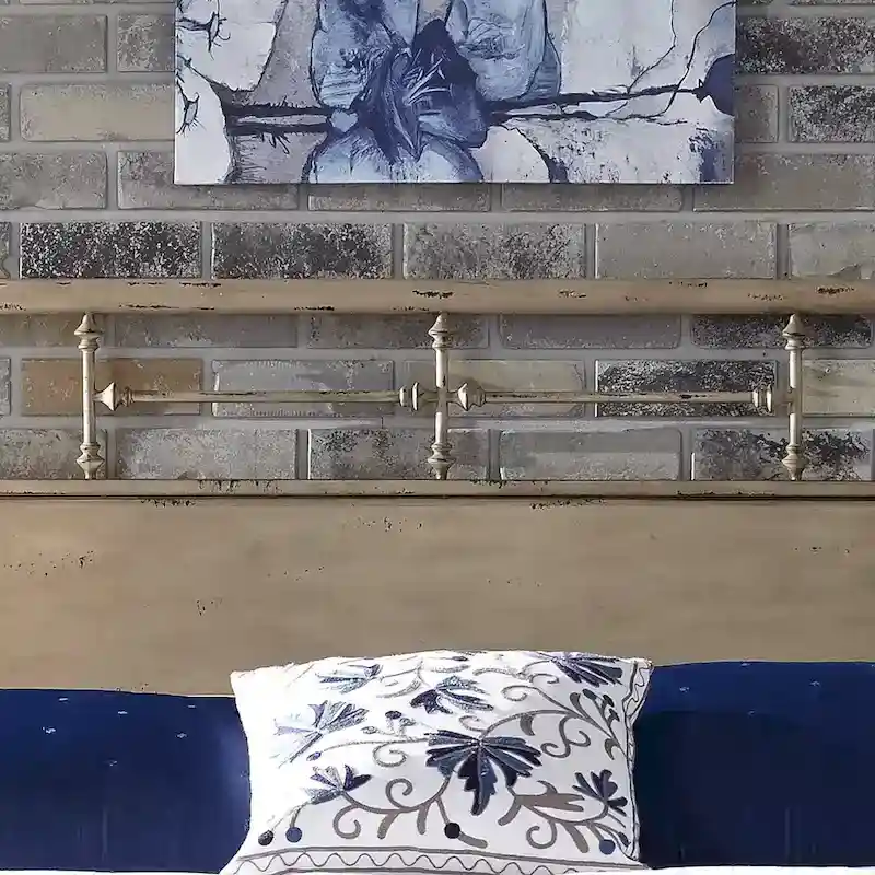 Metal Distressed King Headboard