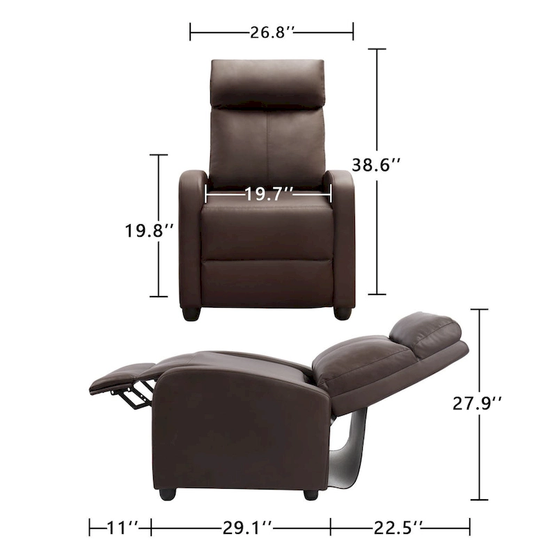Homall Recliner Chair PU Leather Single Living Room Sofa Recliner