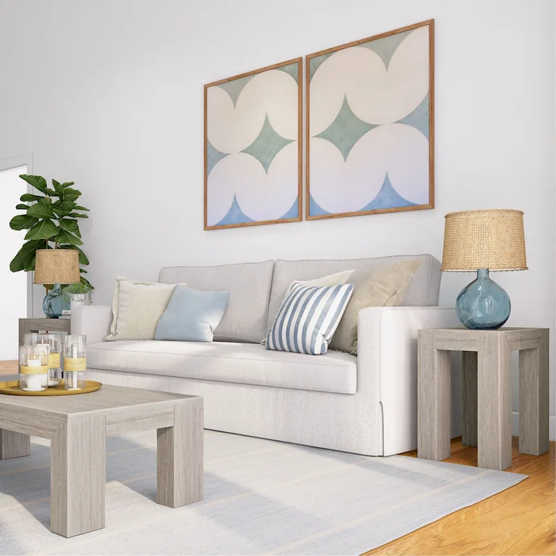 Plank and Beam Modern Rectangular Side Table - 25