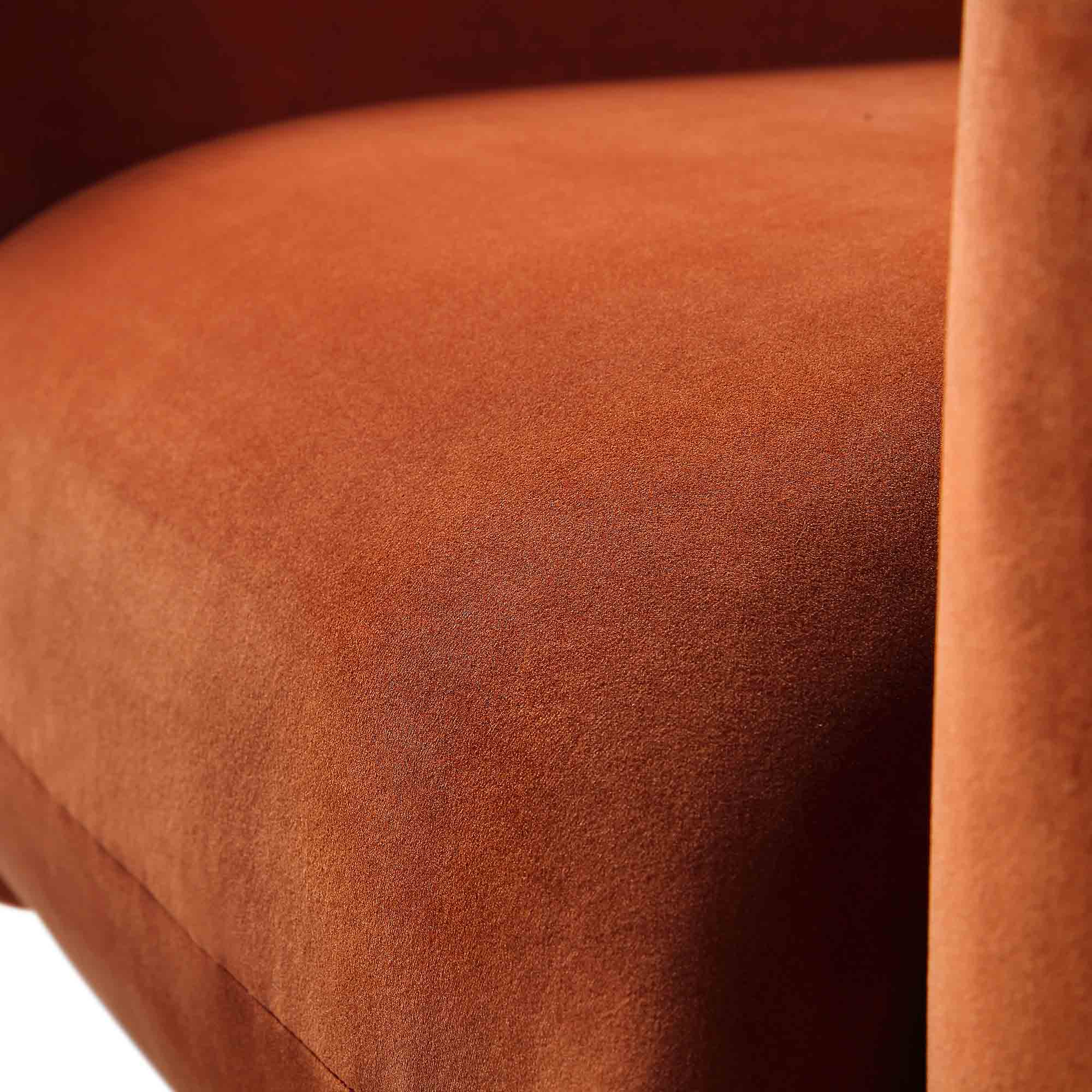Armchair, Rust Velvet