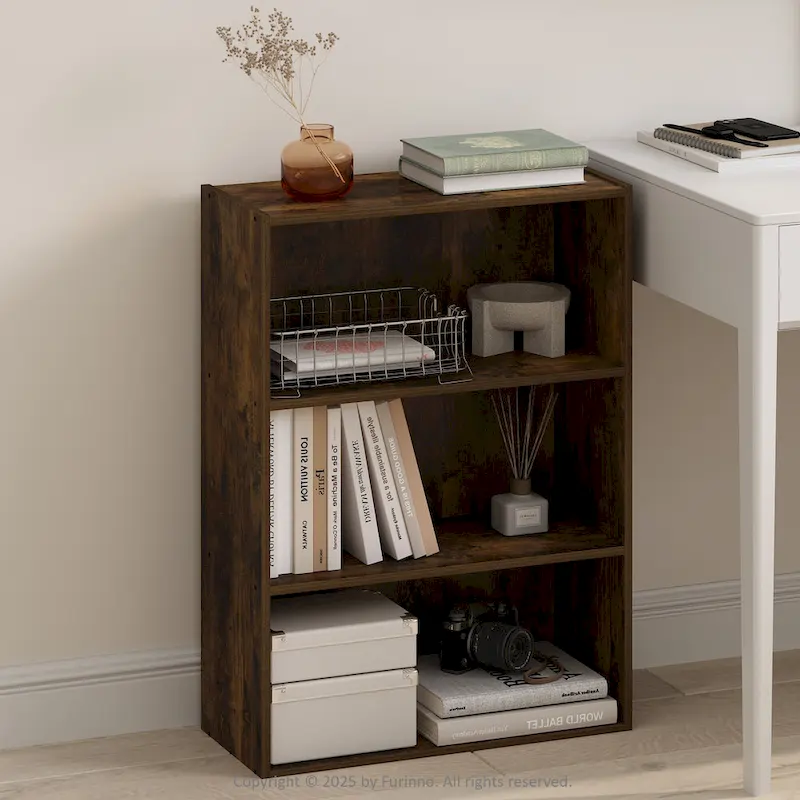 Furinno Simple Open Shelf, Bookcases, 3-Tier