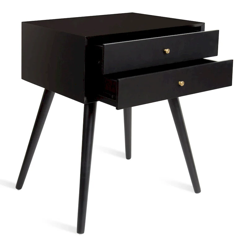 Finco Nightstand Side Table with 2 Drawers