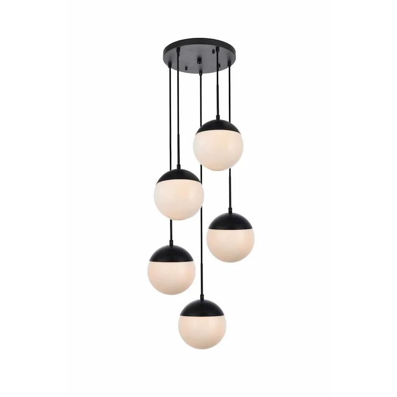 Elegant Lighting Eclipse 5 Light 18  Wide Multi Light Pendant with