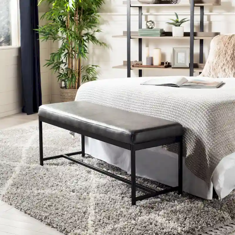 SAFAVIEH Parthenia Bench - 47.3 x 16 x 19.5 - 47Wx16Dx20H