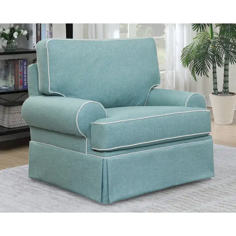 Coastal Aqua Series Upholstered Arm Chair