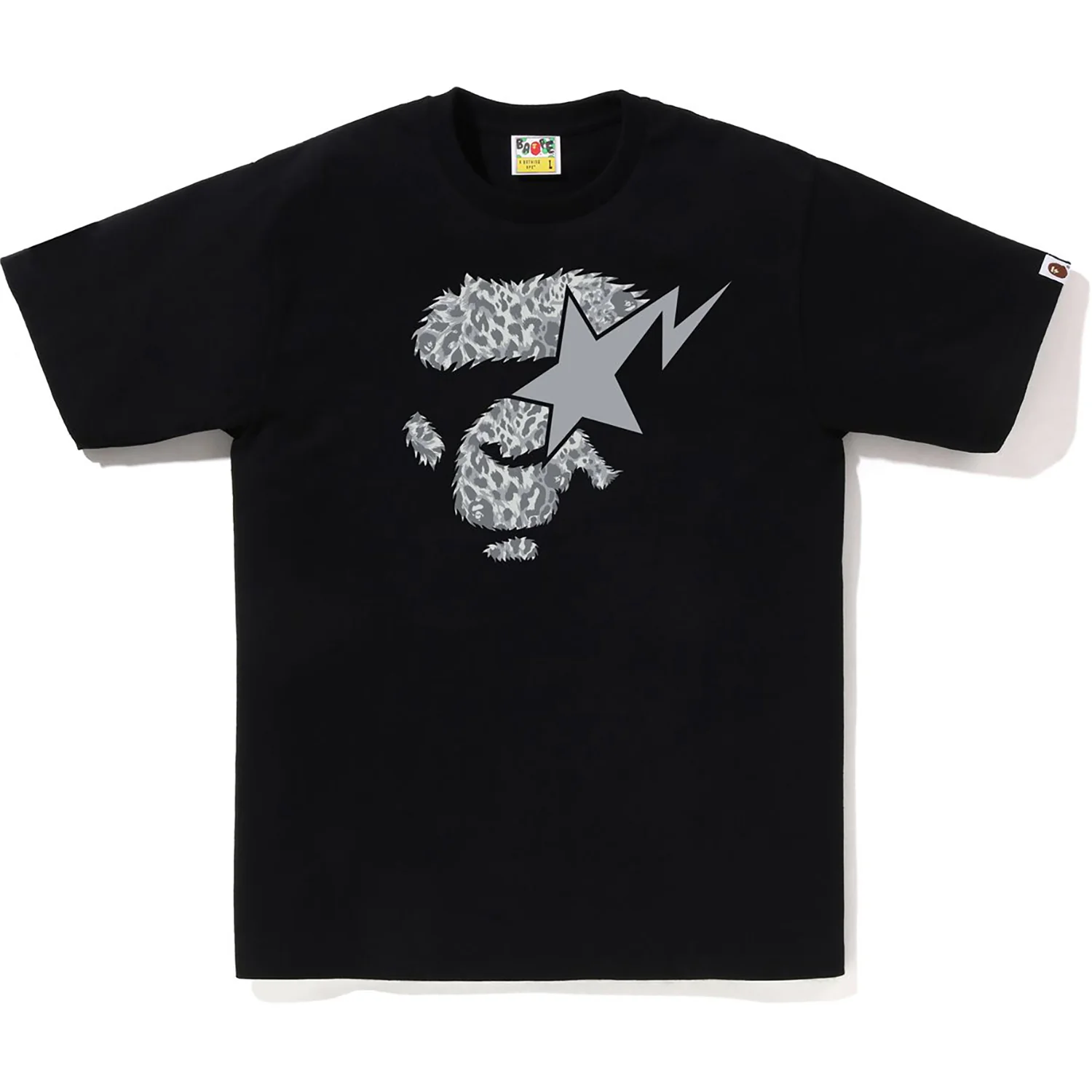 WILD LEOPARD PATTERN APE FACE STA TEE MENS