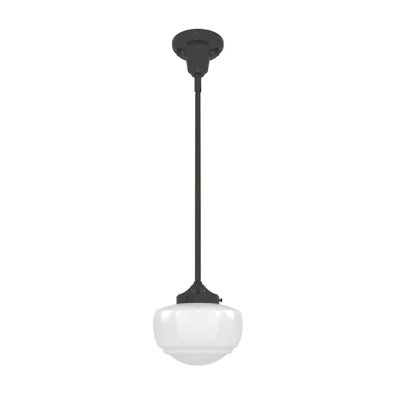 Hunter Saddle Creek 1-Light Mini Pendant / Semi-Flush Mount Ceiling Light - Kitchen Island, Dining Room, Hallway