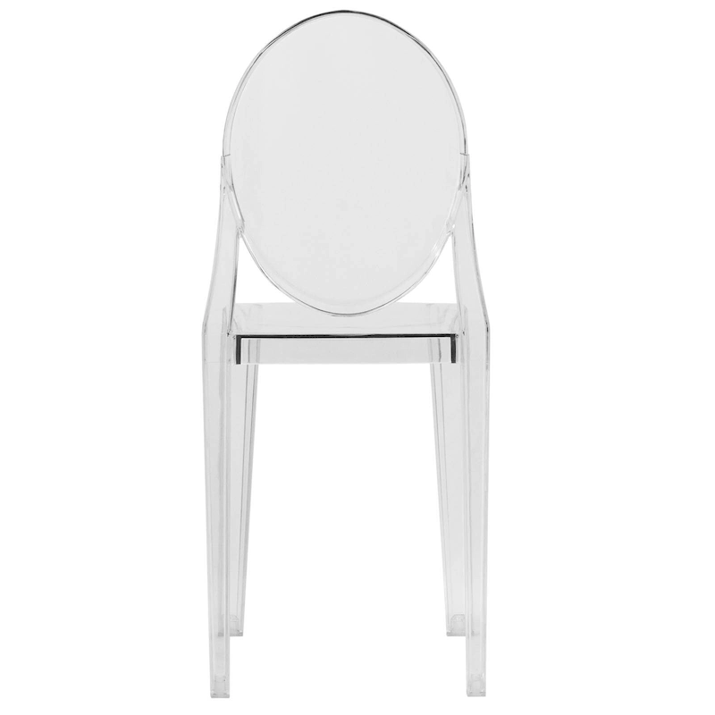 Acrylic Dining Chair Modern Transparent Stackable Side Chair No Assembly