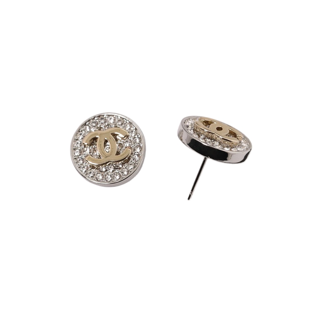 CCE399 Chanel crystal stud earrings - ccjewelryacc