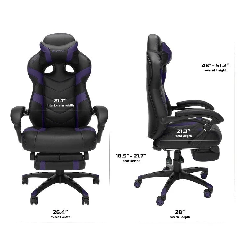 RESPAWN 110 Pro Gaming Chair - Gaming Chair with Footrest, Ergonomic Computer Desk Chair