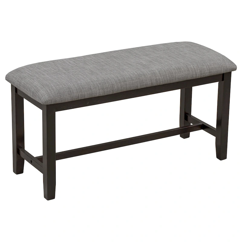 6-Piece Wooden Kitchen Dining Table Set with 4 Chairs and Bench