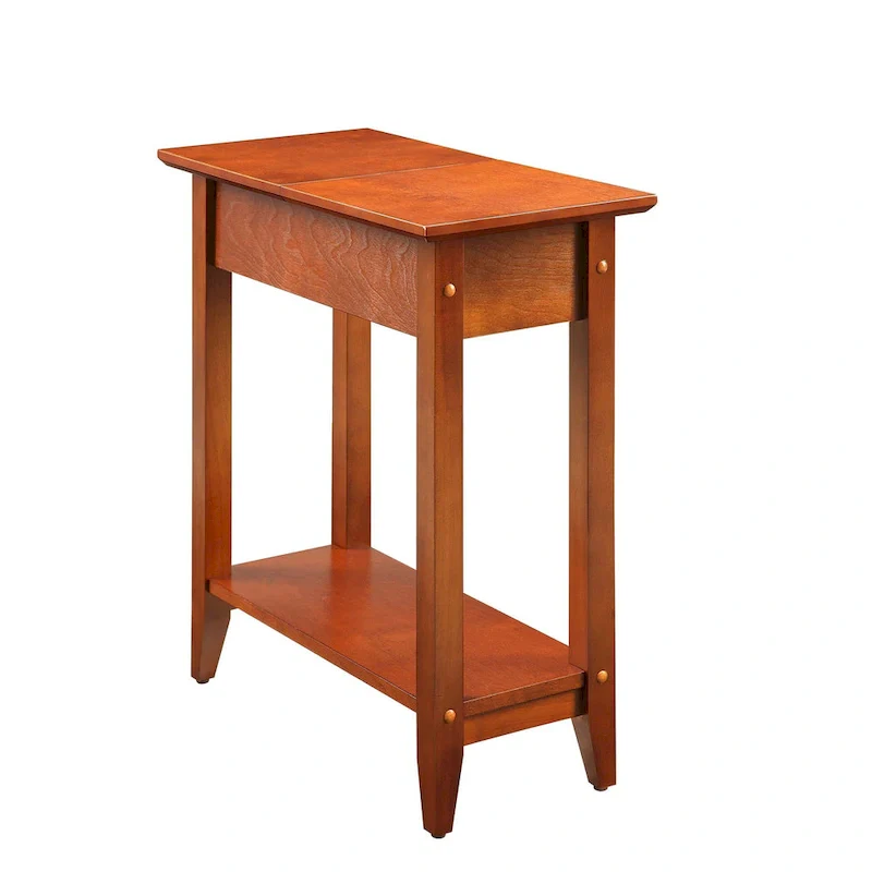 Flip Top End Table with Shelf