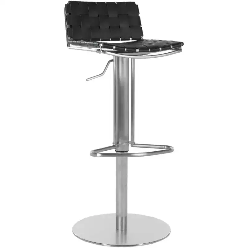 Floyd Gas Lift Swivel Bar Stool - FOX3000 - Black - Safavieh Couture