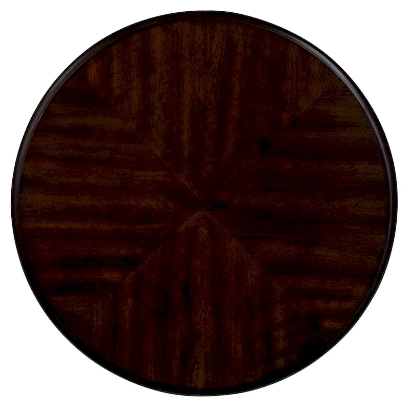 Round End Table with Lower Shelf and Cabriole Legs