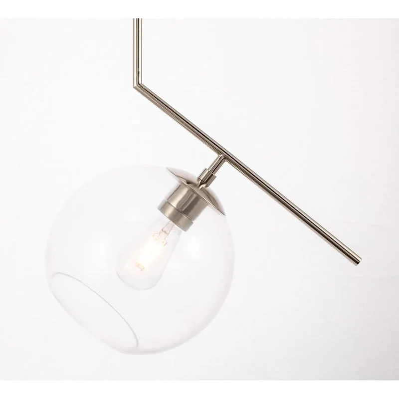 Bastina 10-Inch 1-DownLight Clear Glass Pendant