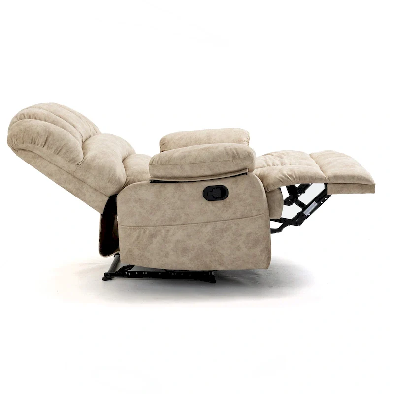 Large Manual Upholstered Recliner Chair