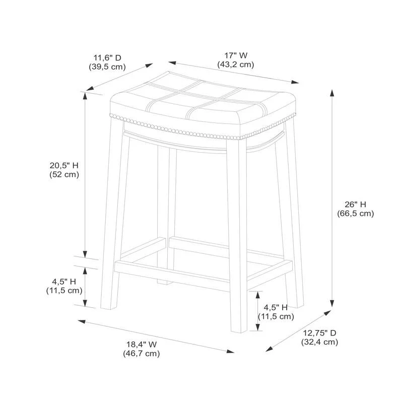 Linon Willamette 26-inch Counter Stool
