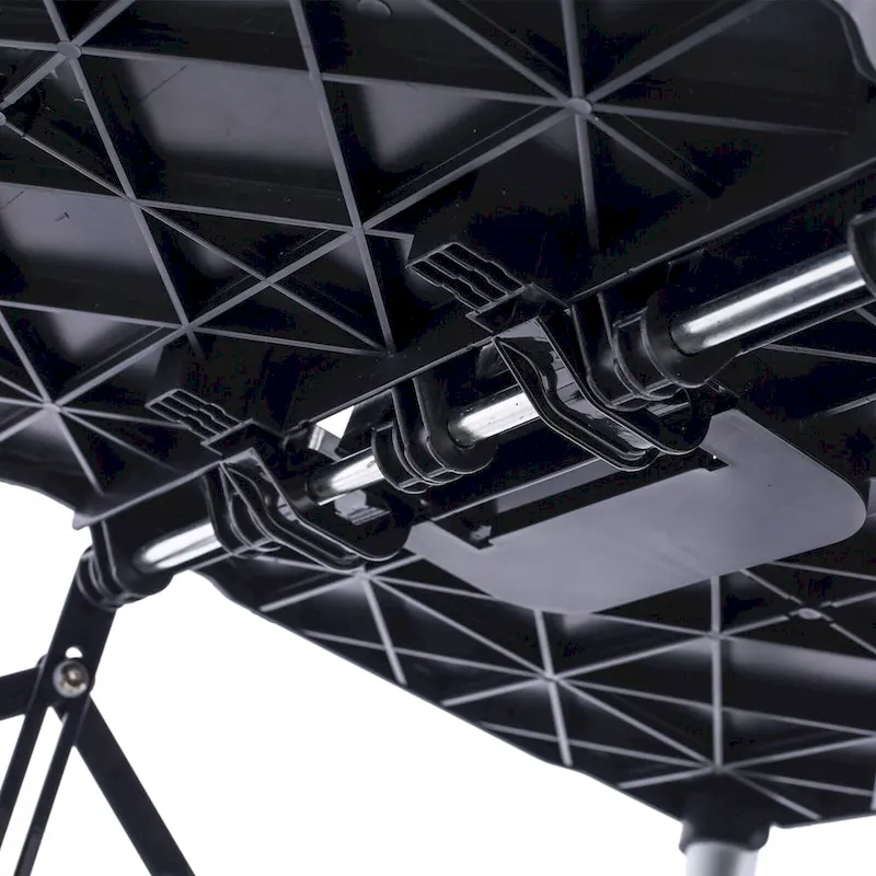 3-Tier Folding Collapsible Service Cart, 50 Lb Load Capacity per Shelf - 25.6Lx15.4Wx32.7H