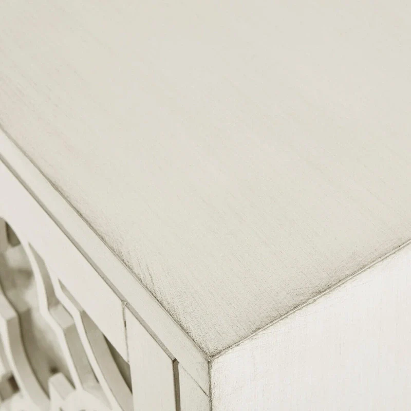 Cream Quatrefoil Dining Buffet Server