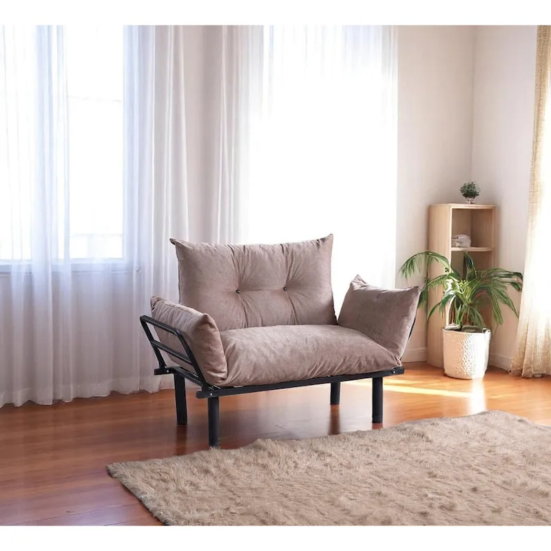 Sadio Metal Frame Loveseat With Removable Cushions