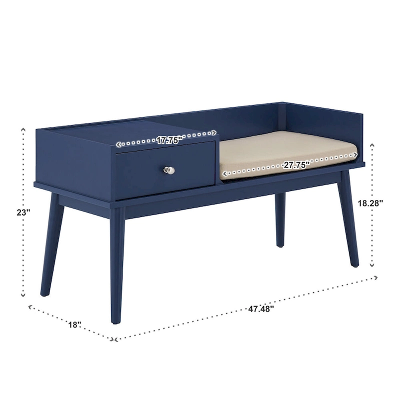 Niklas 1-drawer Cushioned Entryway Bench iNSPIRE Q Modern