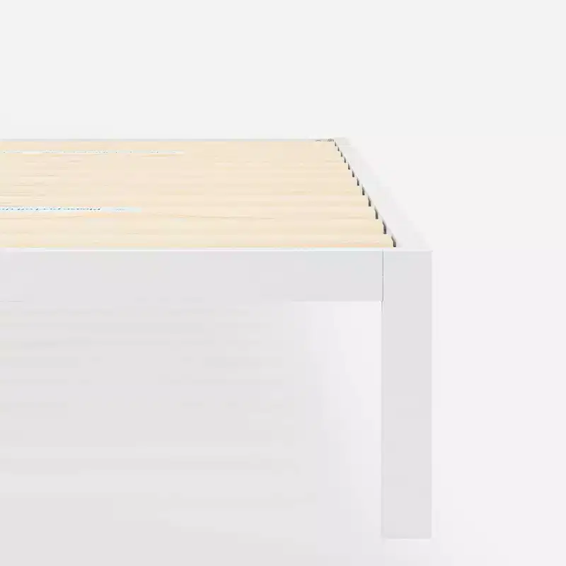 Zinus Queen 14" Metal Platform Bed Frame White: No Box Spring, Steel Construction, 700 lbs Capacity