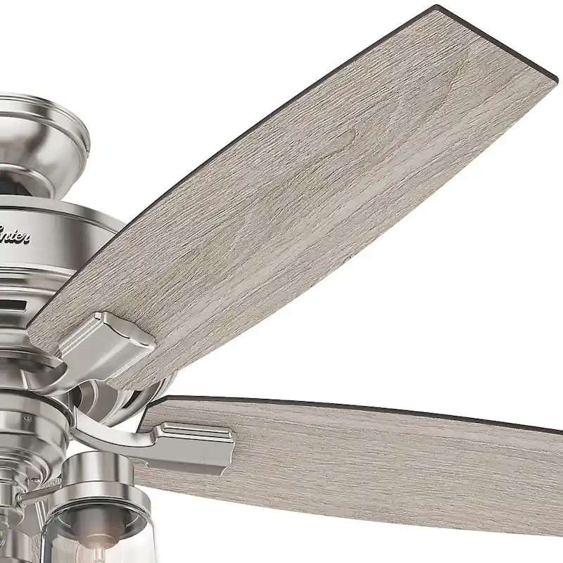 Hunter Fan Bennett Brushed Nickel/ Grey Oak 52-inch Ceiling Fan