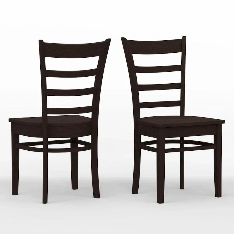5-Piece Dining Set, 42 Round Drop-Leaf Table and Slat Back Chairs