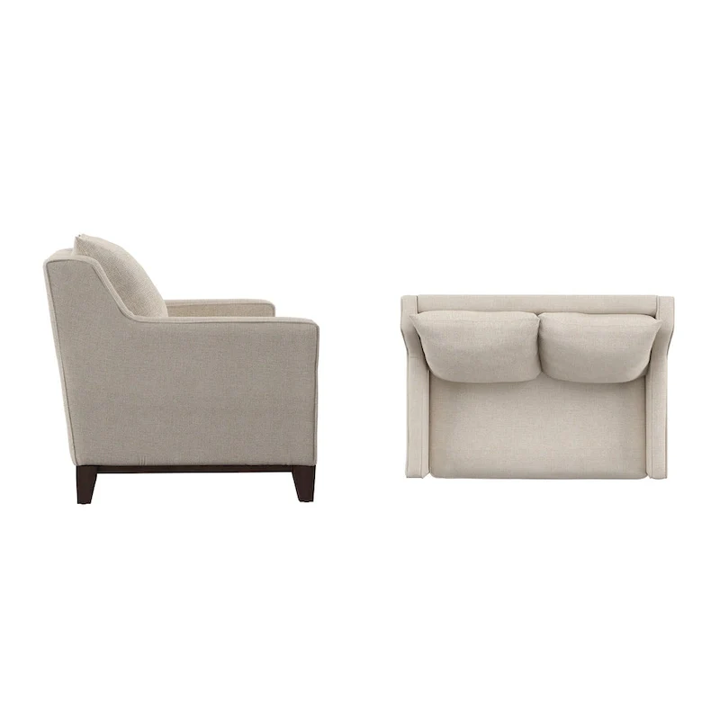 Fabric Loveseat with Down Feather Cushions