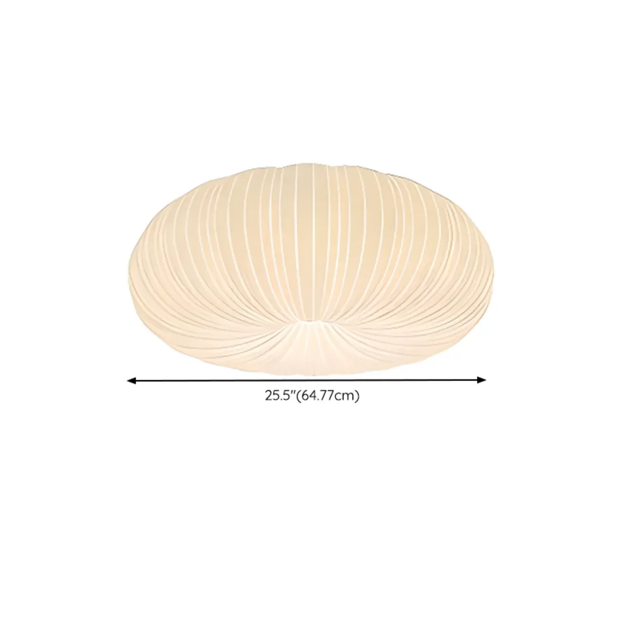 Modern Circle-shaped Flush Ceiling Light With Resin Shade