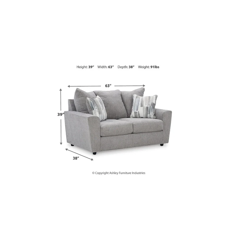 Signature Design by Ashley Stairatt Gray 2-Piece Upholstery Package - 86  W x 38  D x 39  H