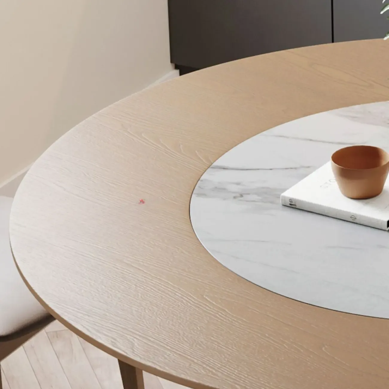 Modern Wood Round Dining Table