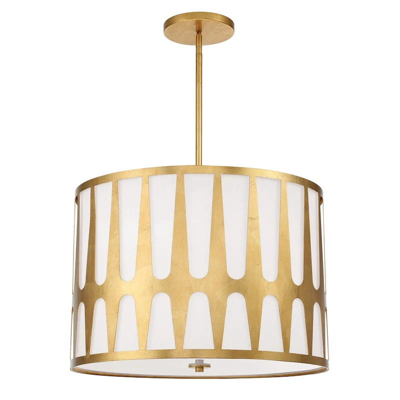 Royston 5 Light Antique Gold Pendant - 24  W x 18.37  H