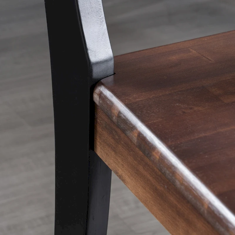 Roshan Farmhouse Acacia Wood Dining Chairs set of 2