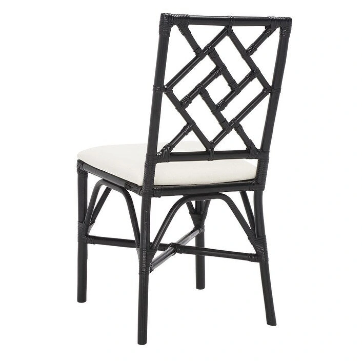 SAFAVIEH Maye Rattan Accent Chair with Cushion (Set of 2) - 18.5  W x 20.9  L x 35.8  H - 19Wx21Dx36H