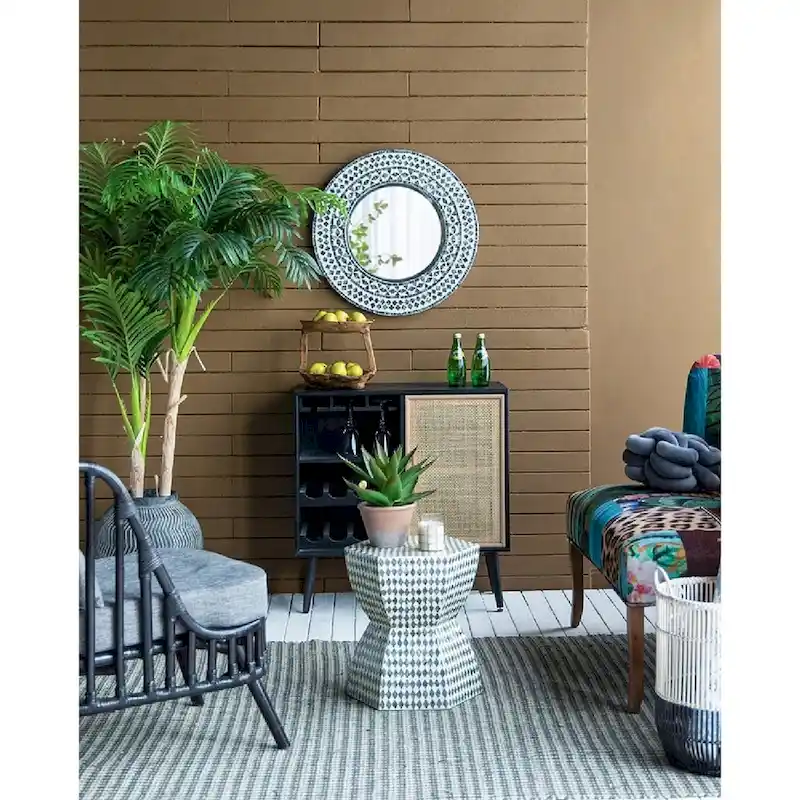 A&B Home 2-Tiered Teak Tray