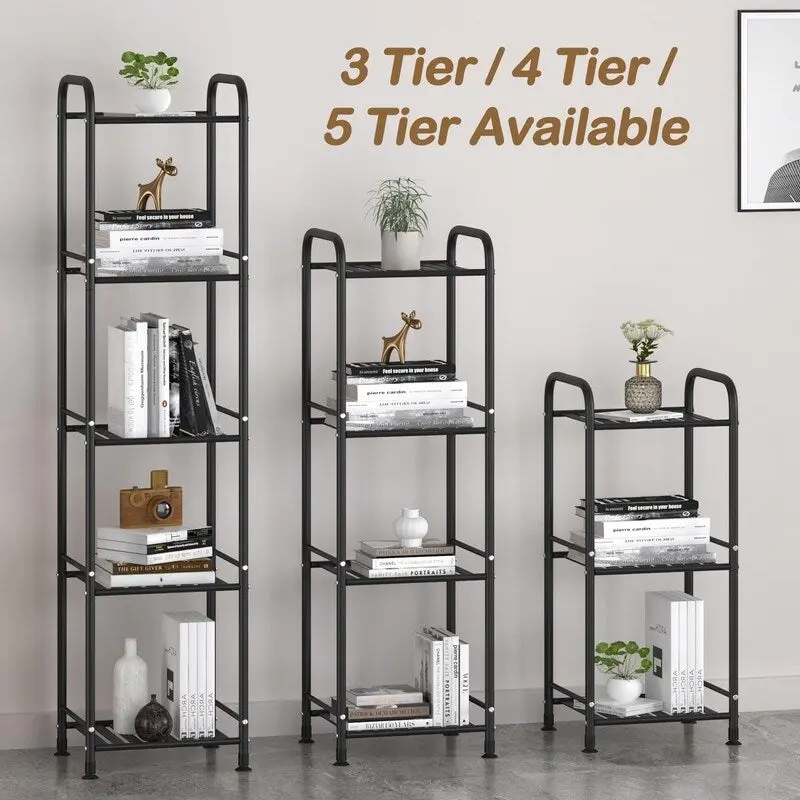 5 Tier Narrow Bathroom Shelving Unit - 13 D x 11 W x 54.7 H