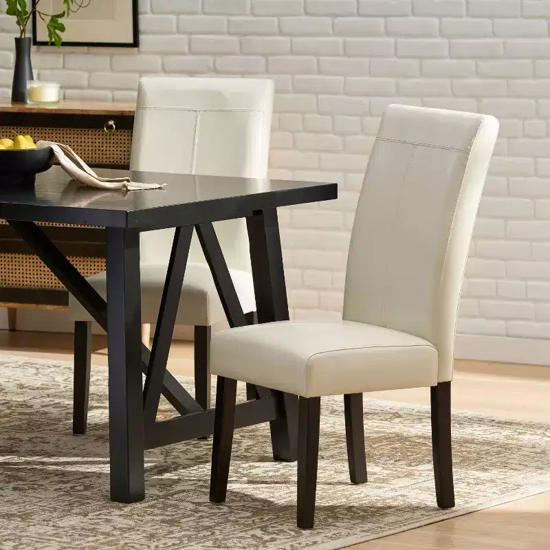 Hanford Dining Chair Set of 2, Upholstered Seating, Tapered Legs, for Dining Room