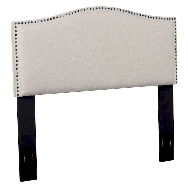 Full/Queen Nailhead Upholstered Fabric Headboard