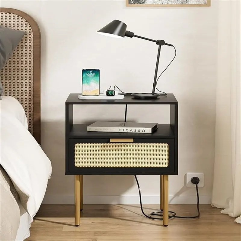 Nightstand with Charging Station - 11.81D x 15.75W x 22.05H