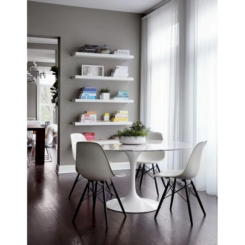 Designer Plastic/ Black Legs Retro Armless Eiffel Chair