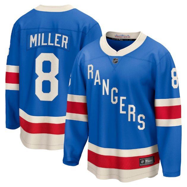 New York Rangers J.T. Miller Fanatics Blue Centennial Breakaway Jersey