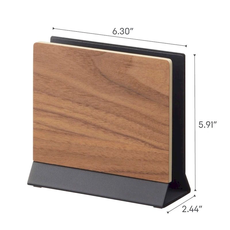 Yamazaki Home Slim Laptop Stand, Steel and Wood - L 2.44 x W 6.3 x H 5.91 inches