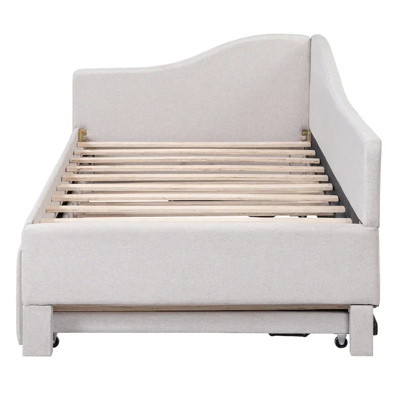 Twin L-Shaped Daybed with Pop-Up Trundle