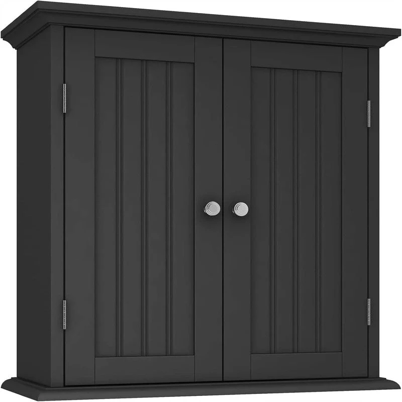 2-Door Wall-Mounted Cabinet, Adjustable Shelves, 7 Colors