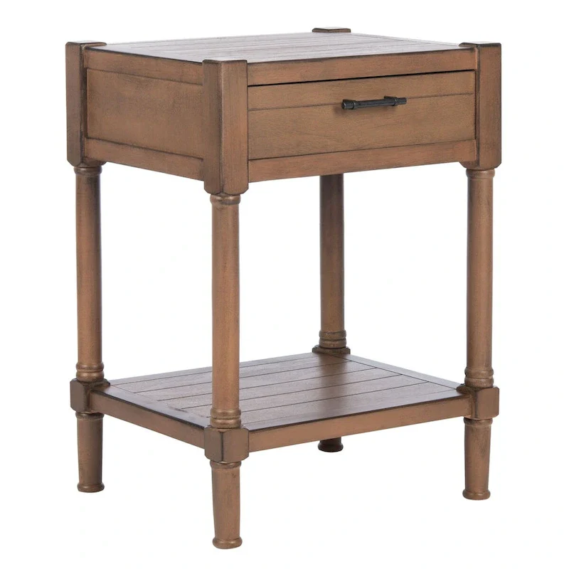 SAFAVIEH Elianne 1-Drawer Accent Table - 19  W x 15.8  L x 26  H - 19Wx16Dx26H