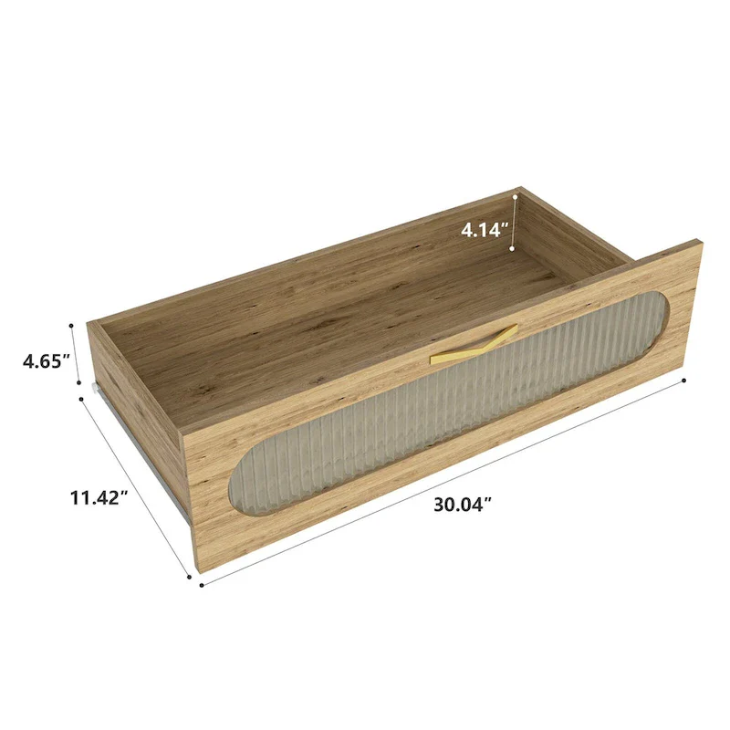 Wood Large Double Dresser with Wide Drawers Modern Chest